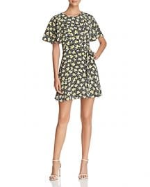 KAREN MILLEN Floral Print Tie-Waist Dress x at Bloomingdales